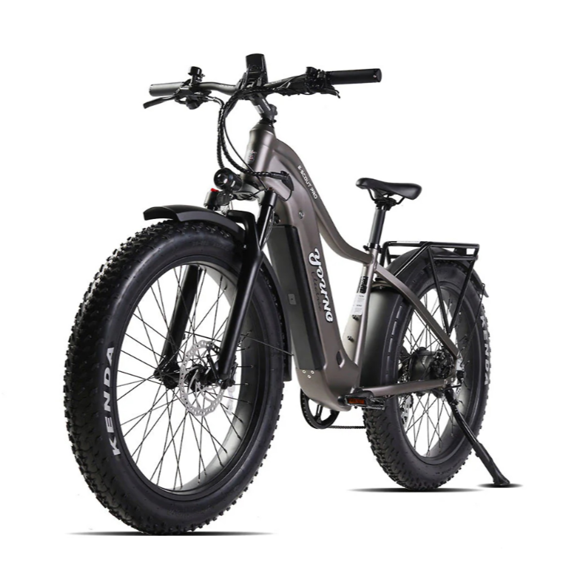 Young Electric E-Scout Pro Electric Bike — Matte Gun Metal, 28 MPH Max Speed, 330-Lb. Capacity